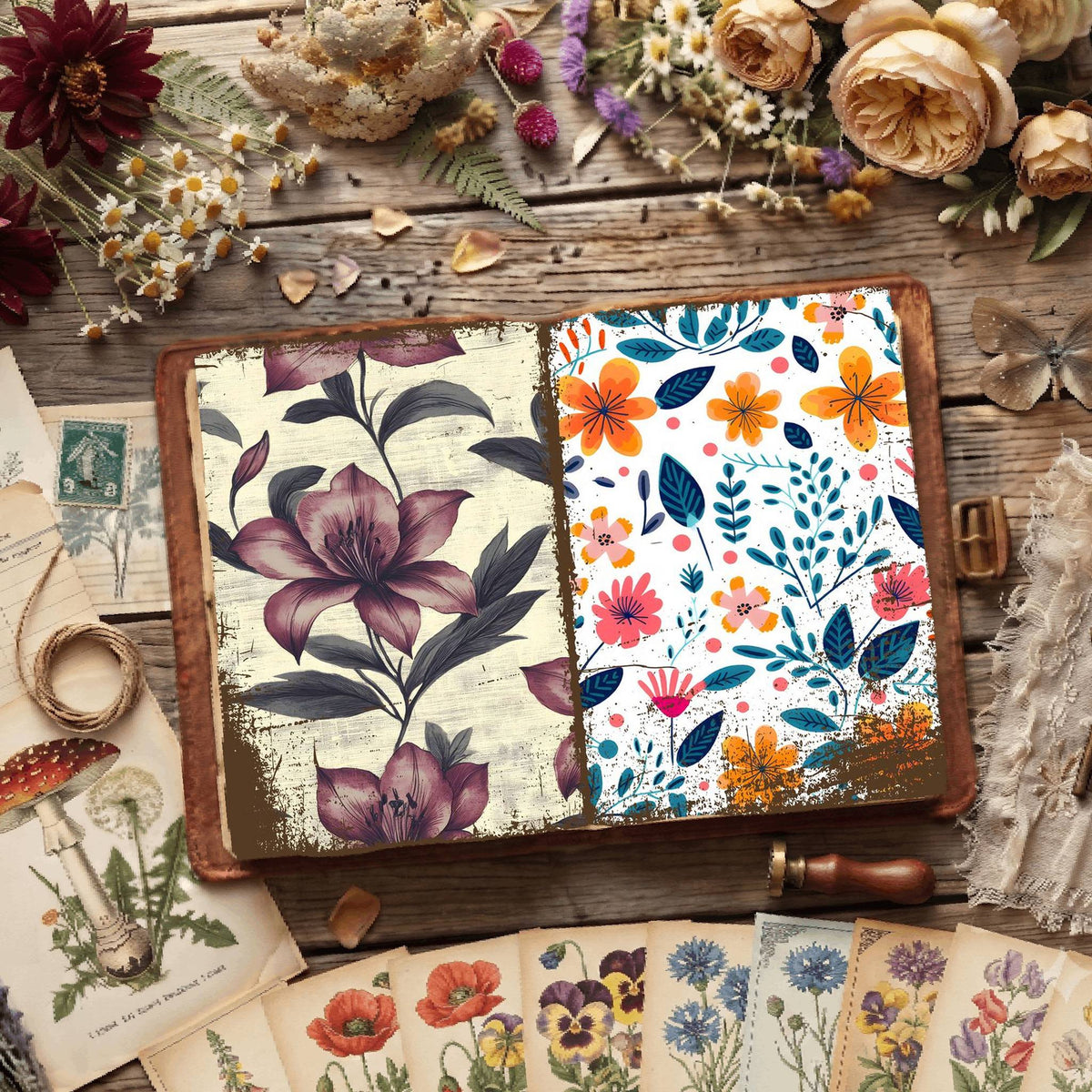 Floral Digital Papers