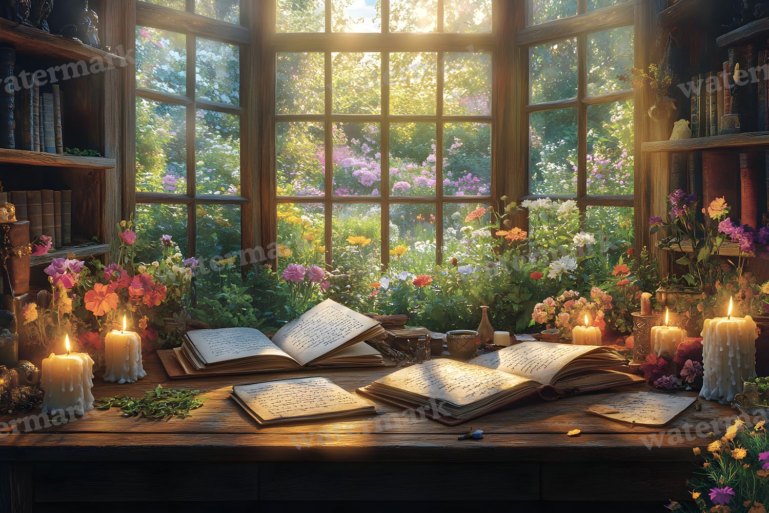 Witch’Study Desk Backdrop Images