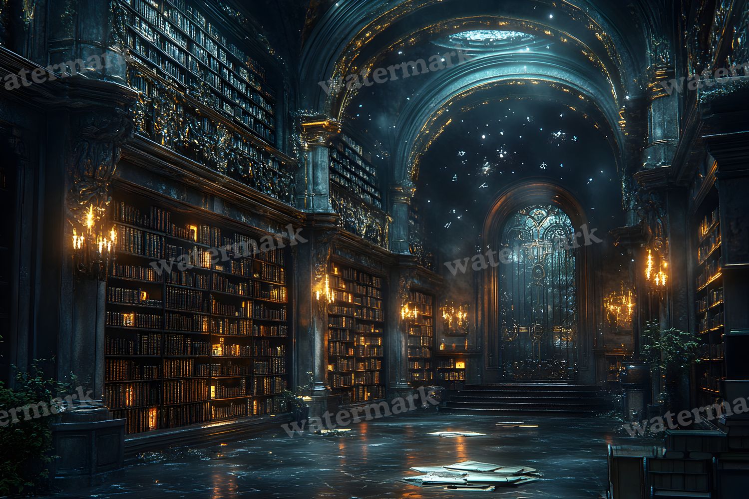 Wizards Library Backdrop Images
