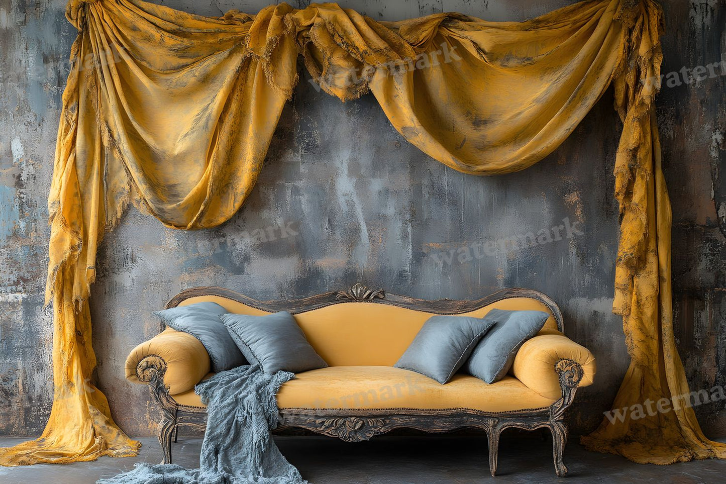 Yellow Vintage Room Backdrop Images