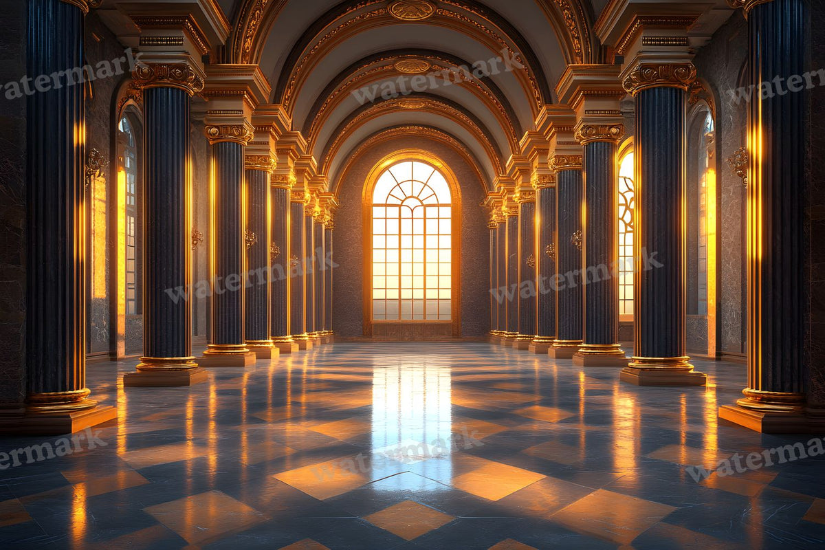 Art Deco Palace digital photo backdrop for photo editing, preview 44