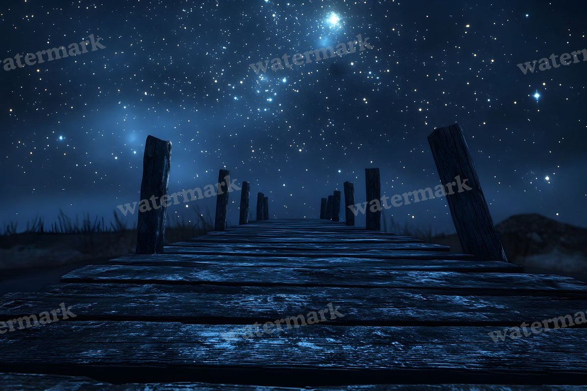 Starry Night digital photo backdrop for photo editing, preview 44