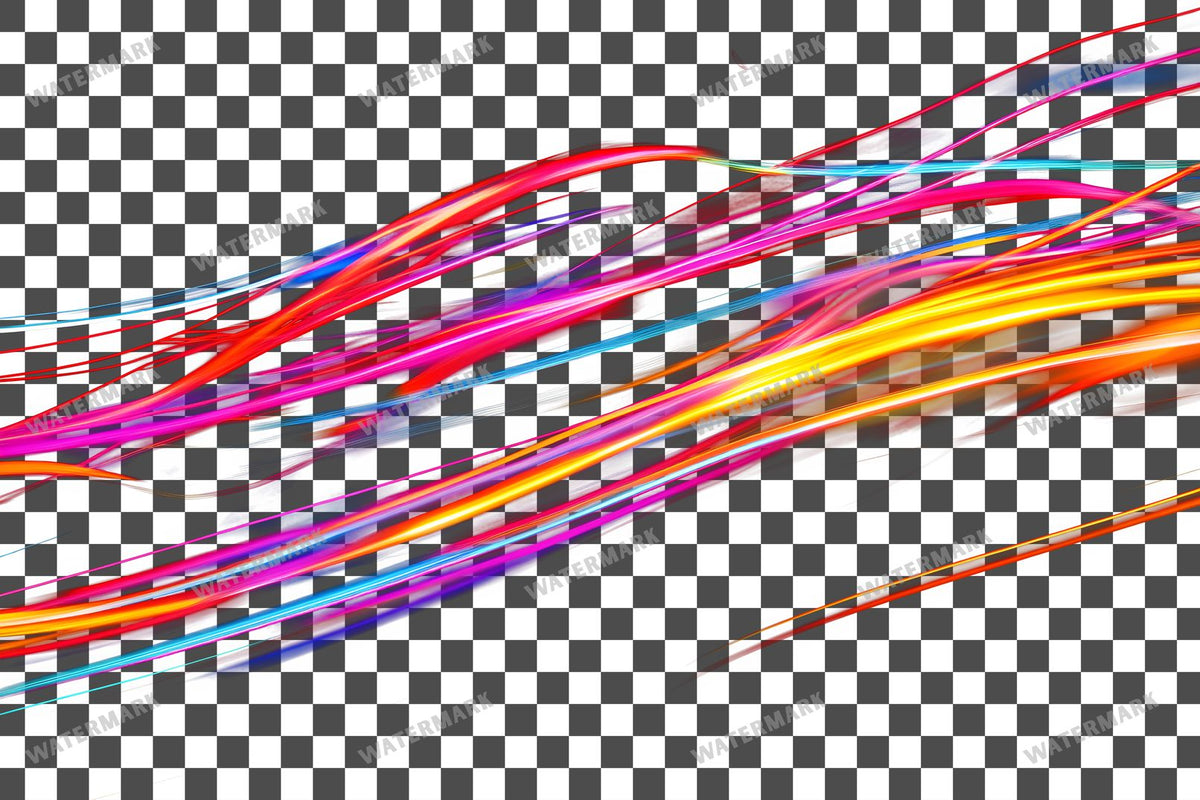 Abstract Light Streaks Transparent Overlay Pngs