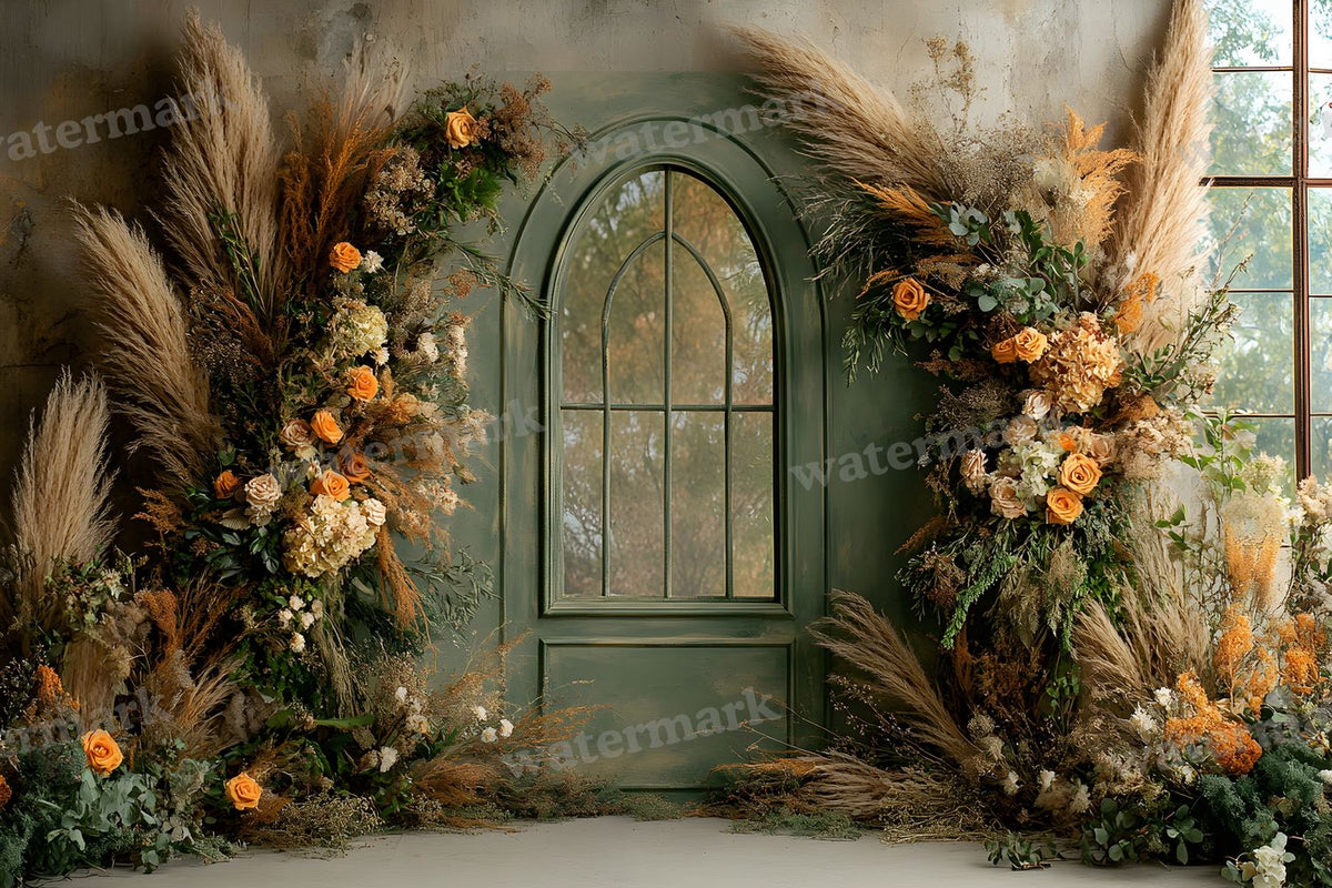 Boho Olive Arch Backdrop Images