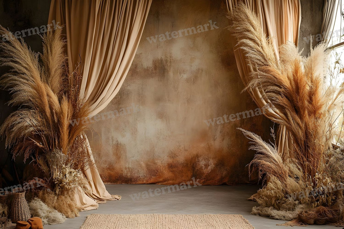 Boho Pampaarch Backdrop Images