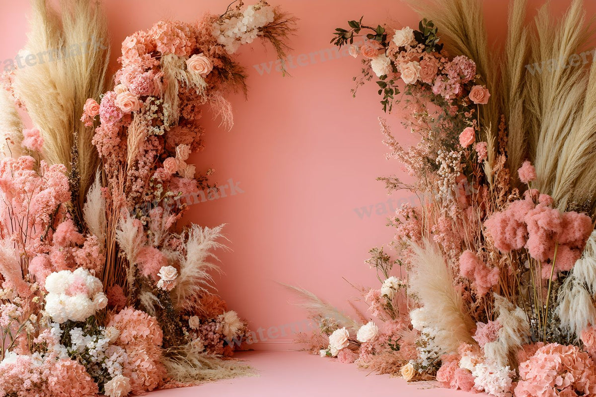 Boho Pink Arch Backdrop Images