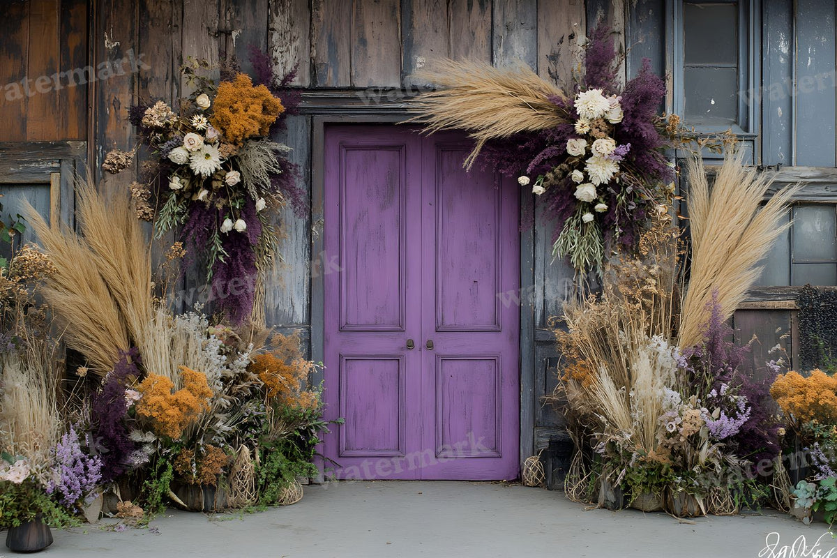 Boho Purple Arch Backdrop Images
