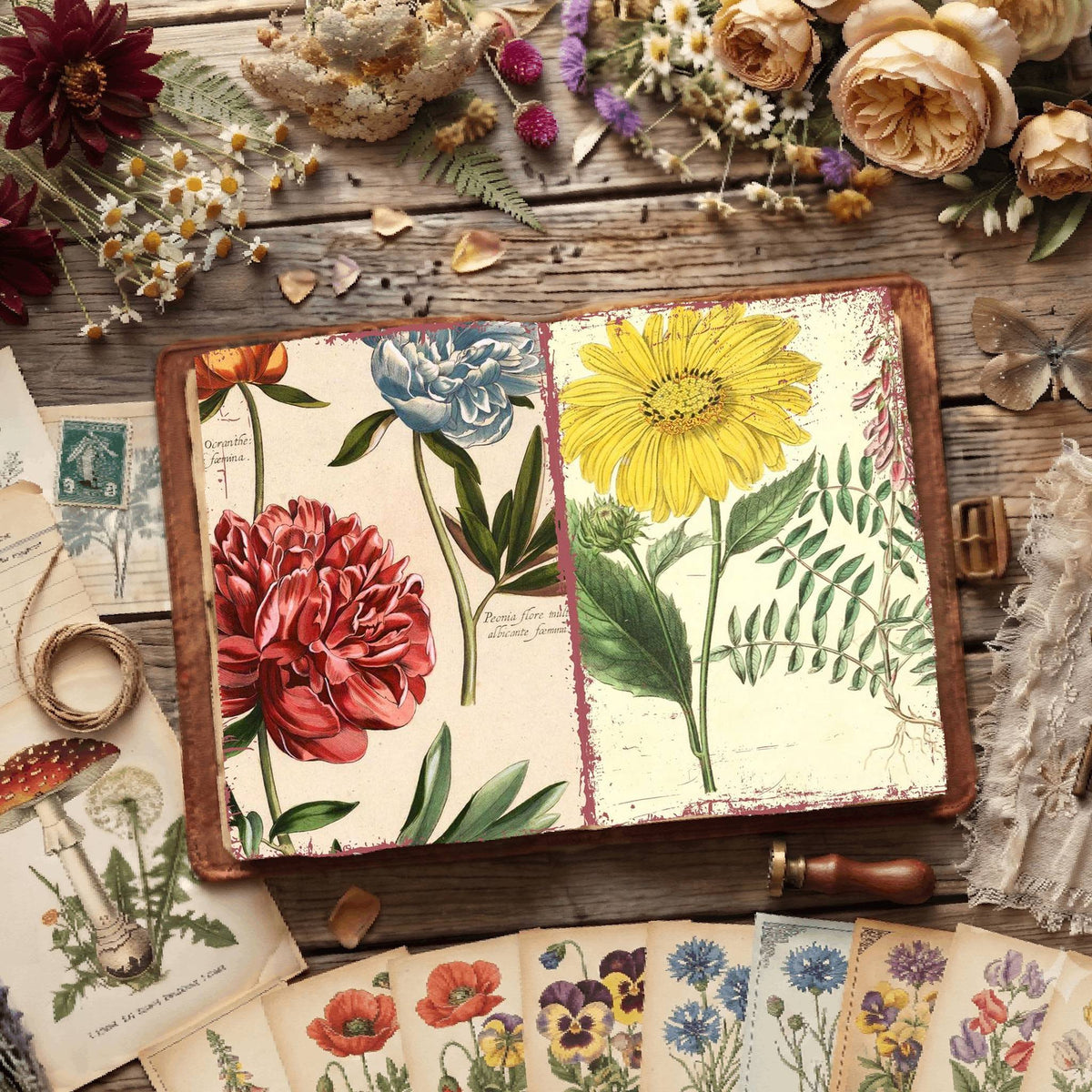 Botanical Illustrations Digital Papers