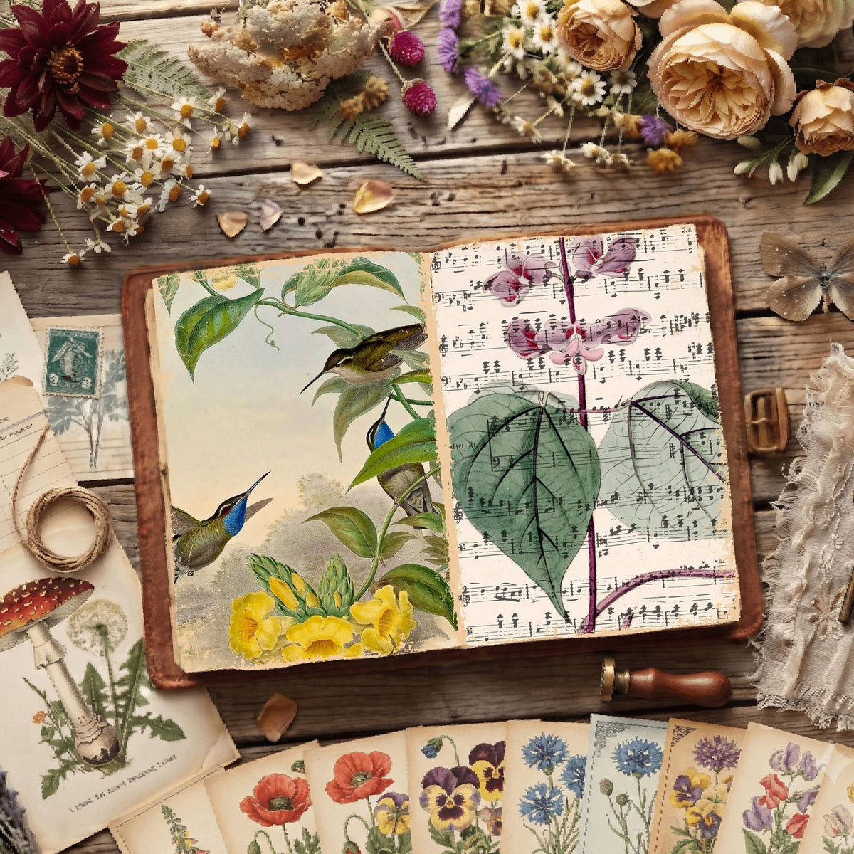 Botanical Illustrations Digital Papers