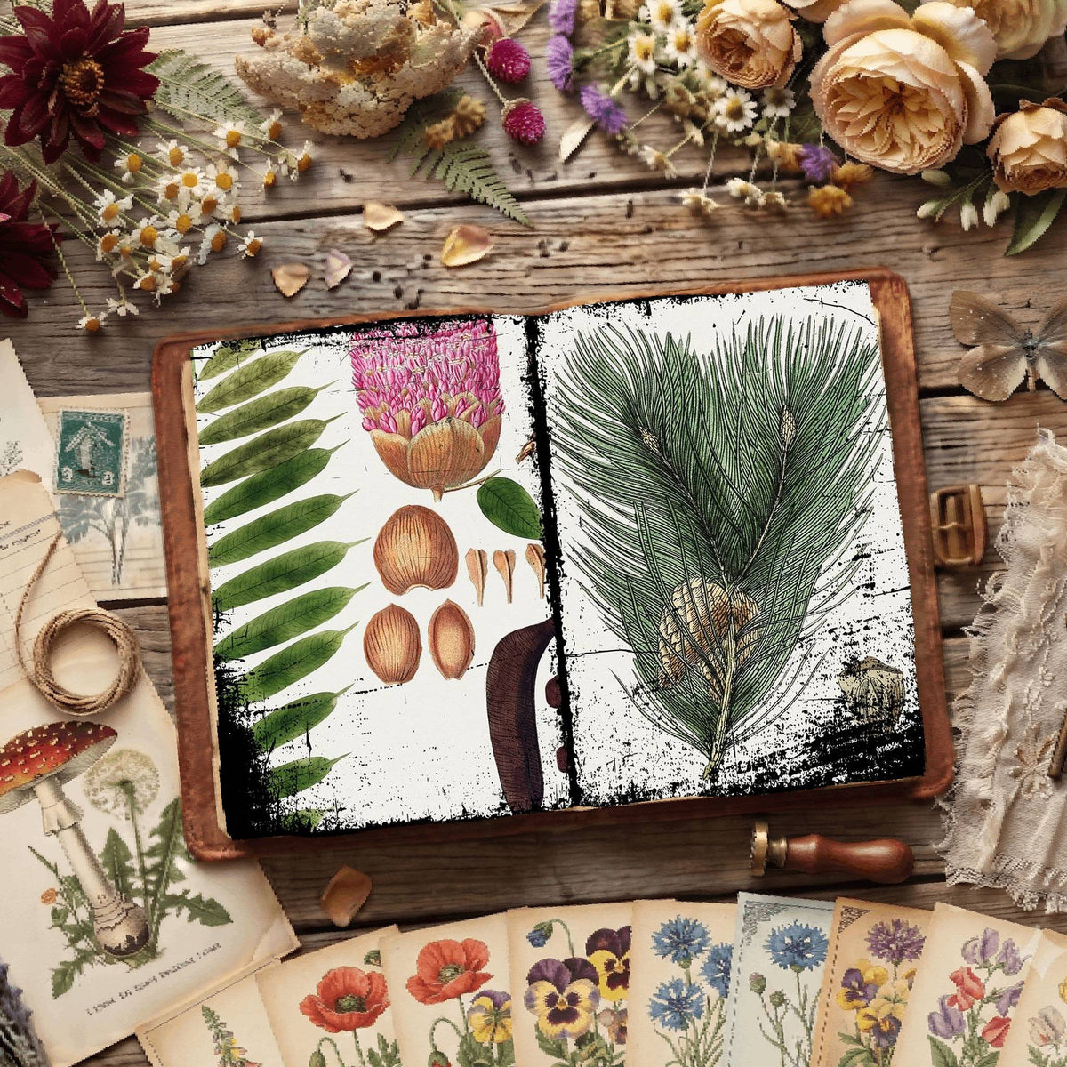 Botanical Illustrations Digital Papers
