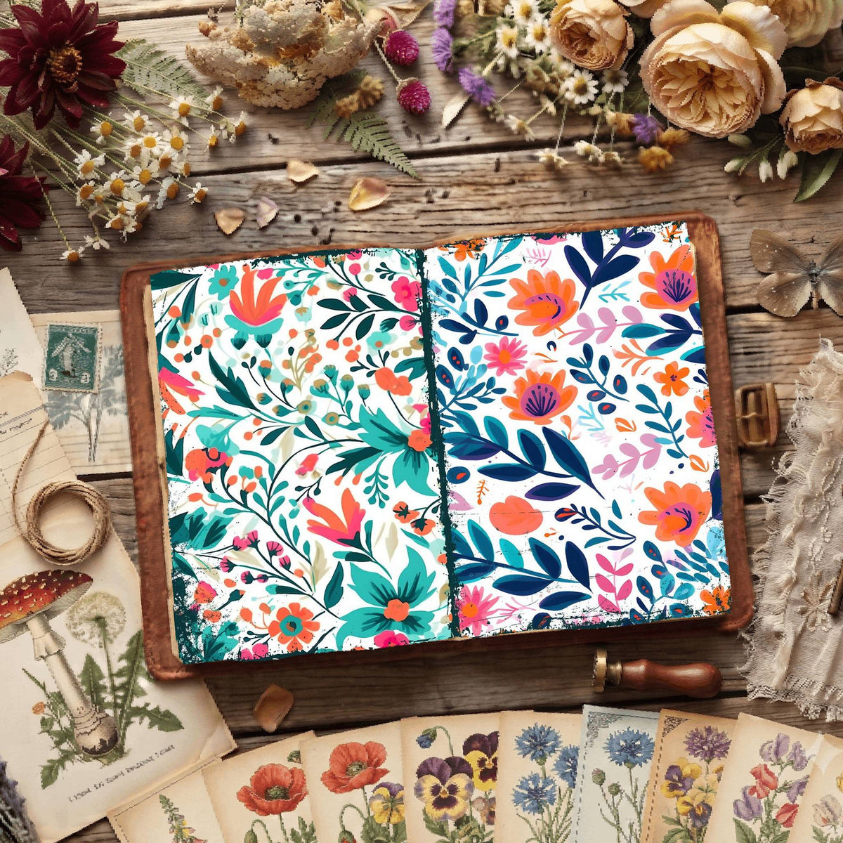 Floral Digital Papers