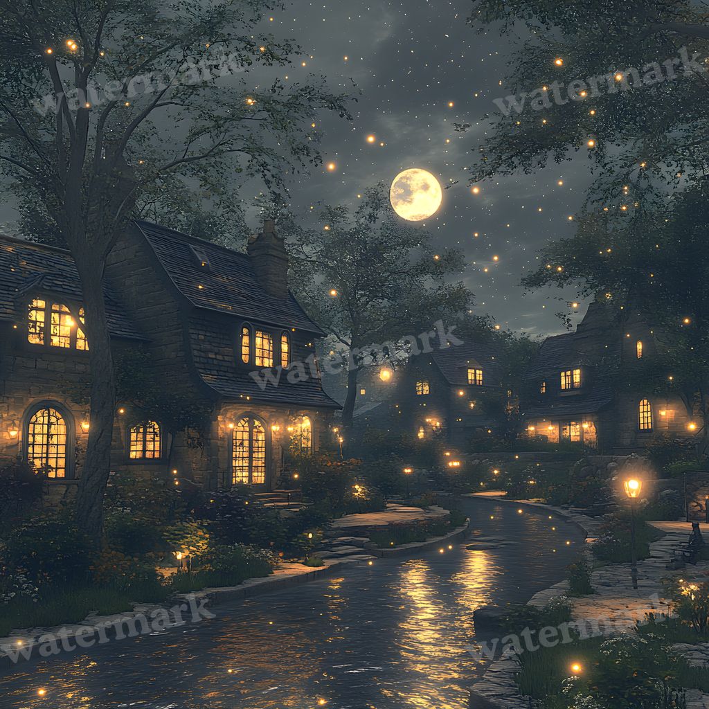 Moonlit Clearing Backdrop Images