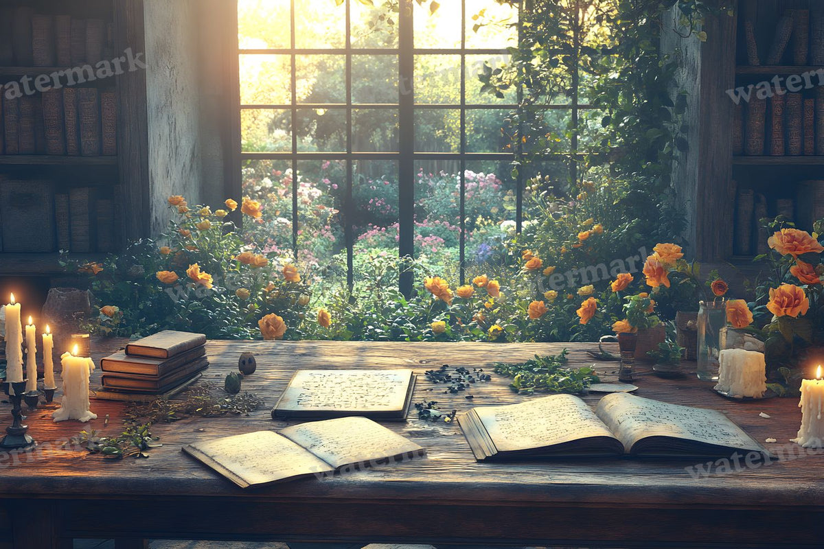 Witch’Study Desk Backdrop Images