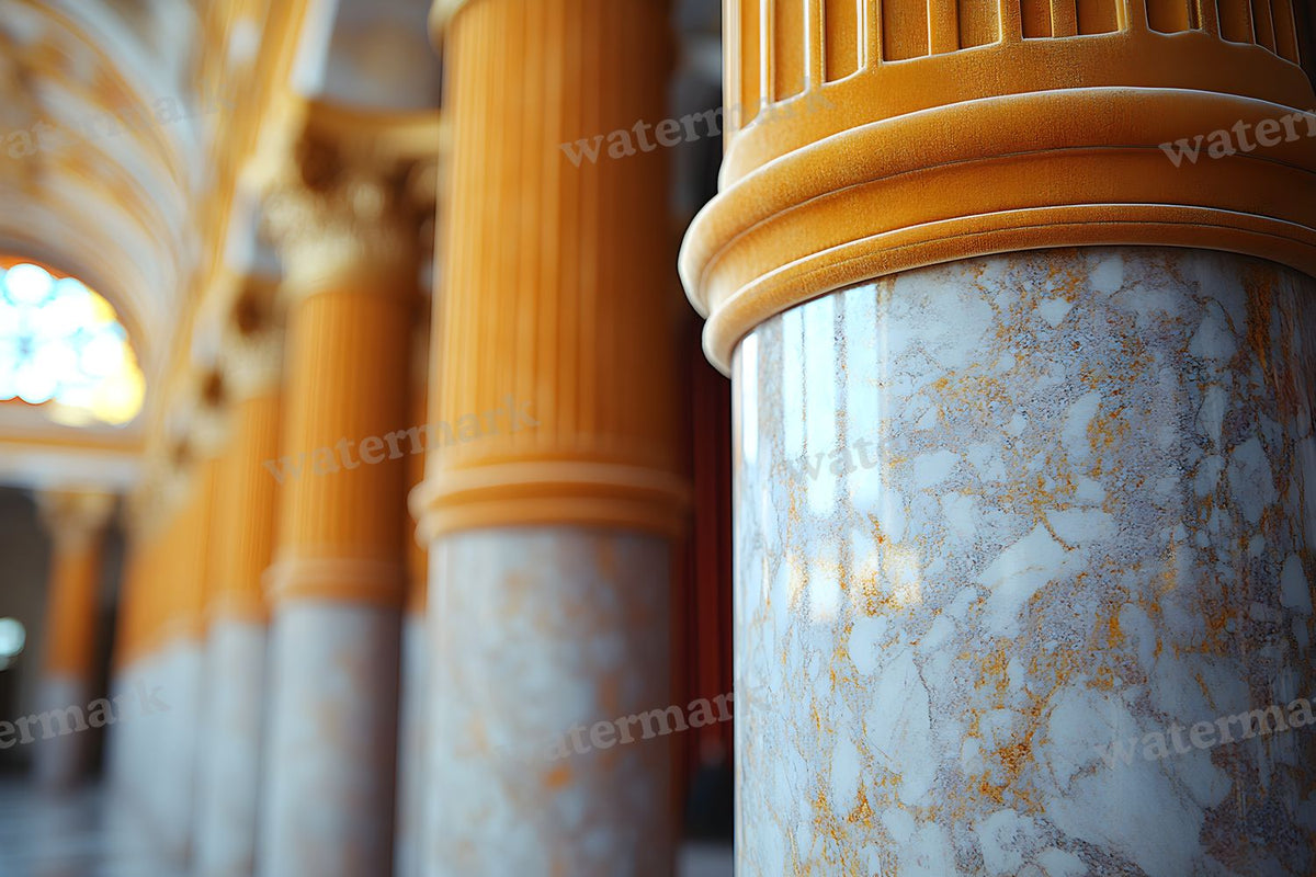 Baroque Marble Columns digital photo backdrop for photo editing, preview 45