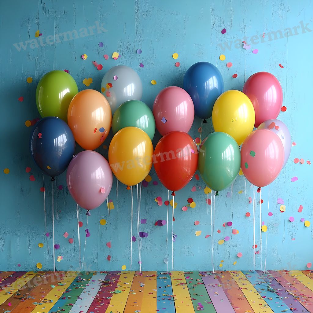 Rainbow Balloon Backdrop Images