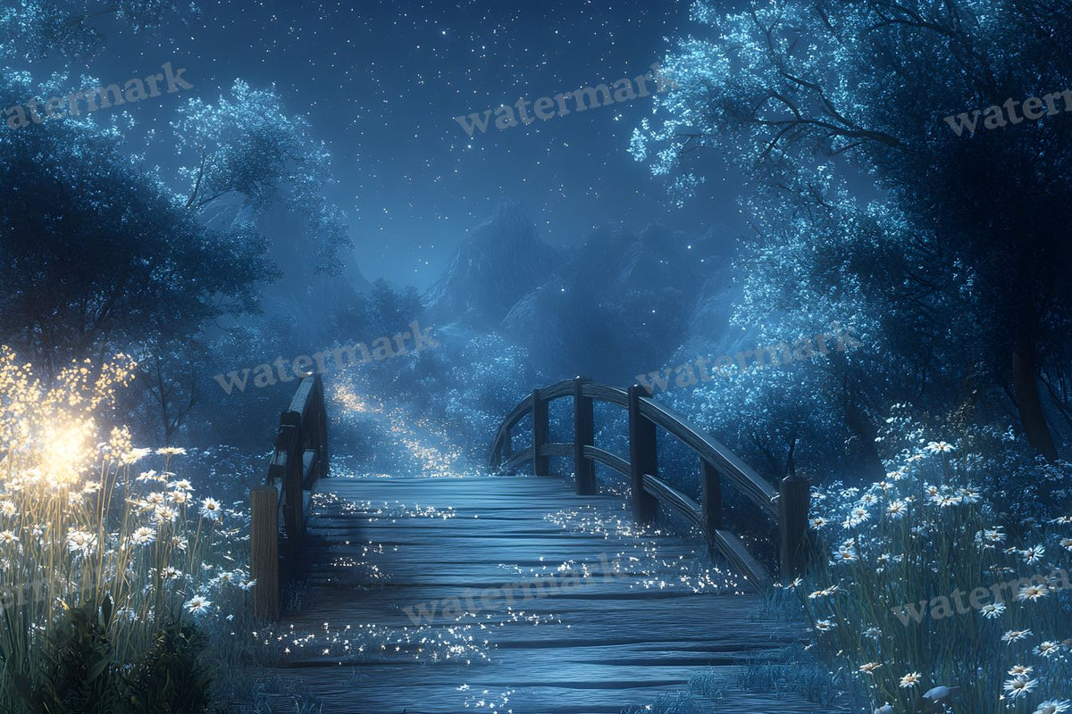 Starry Night digital photo backdrop for photo editing, preview 45
