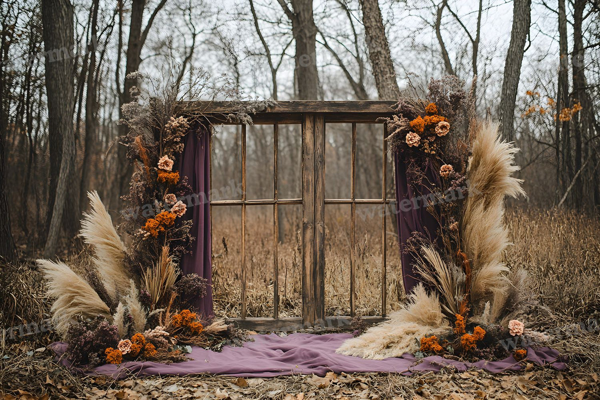 Boho Purple Arch Backdrop Images