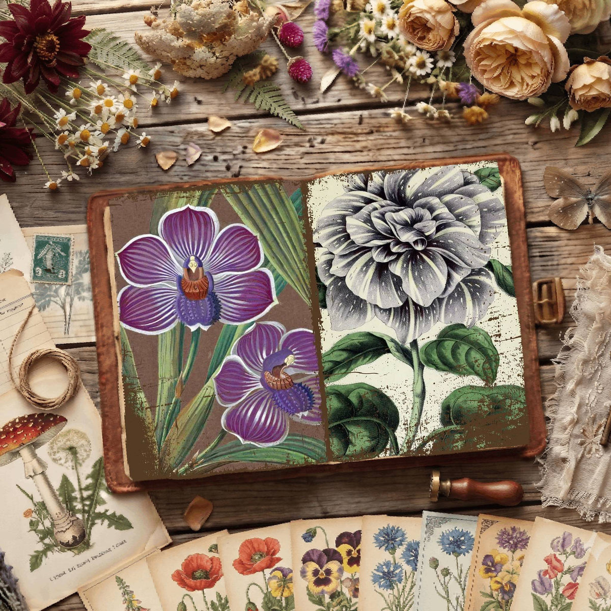Botanical Illustrations Digital Papers
