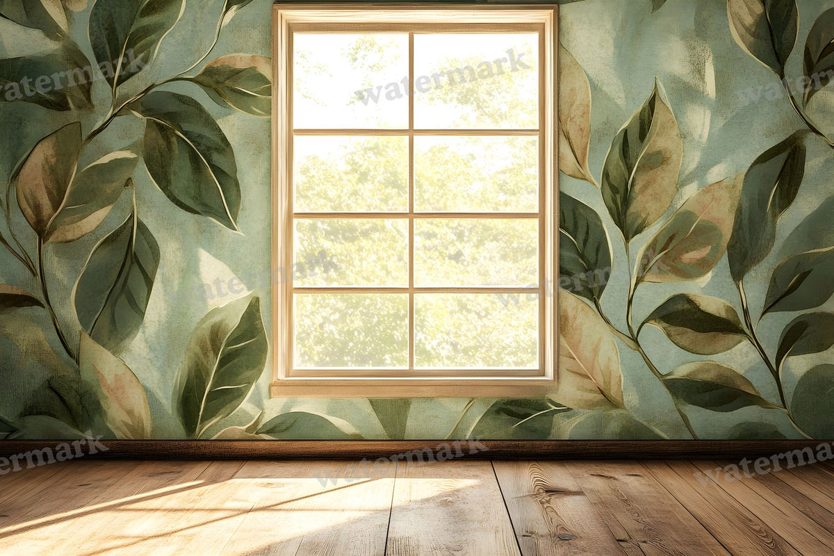 Botanical Window View Backdrop Images