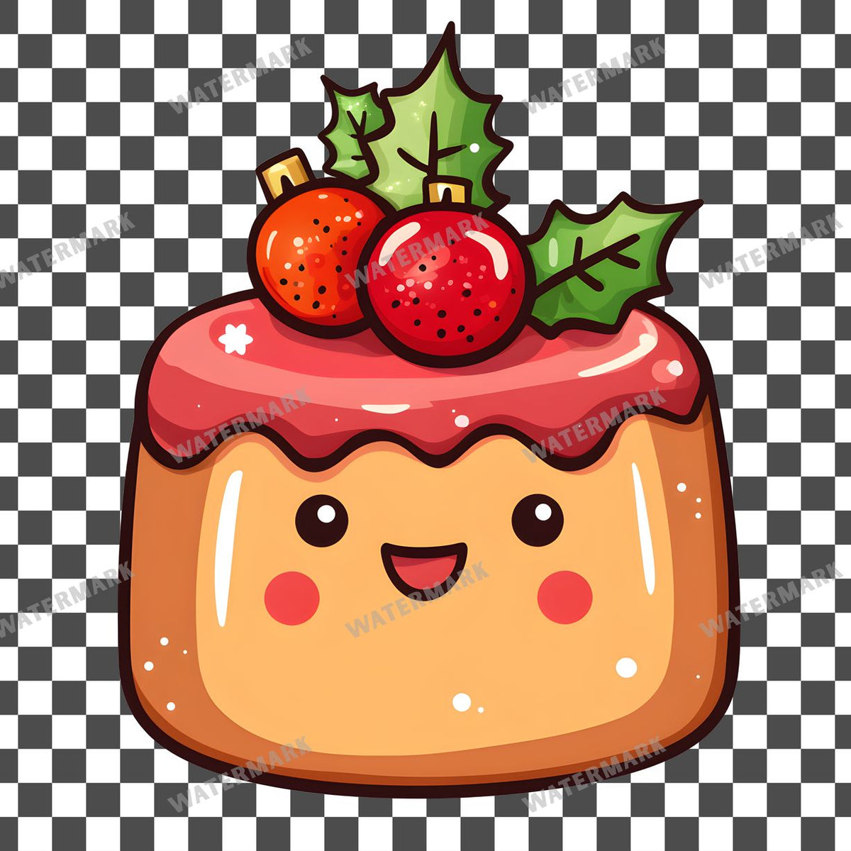Christmas Kawaii Style Clipart Pngs