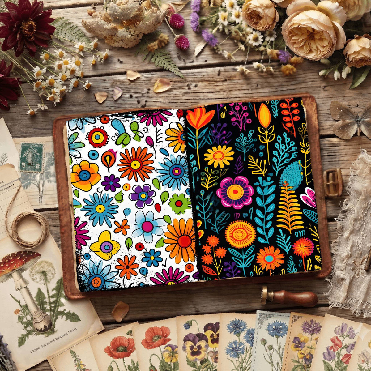 Floral Digital Papers