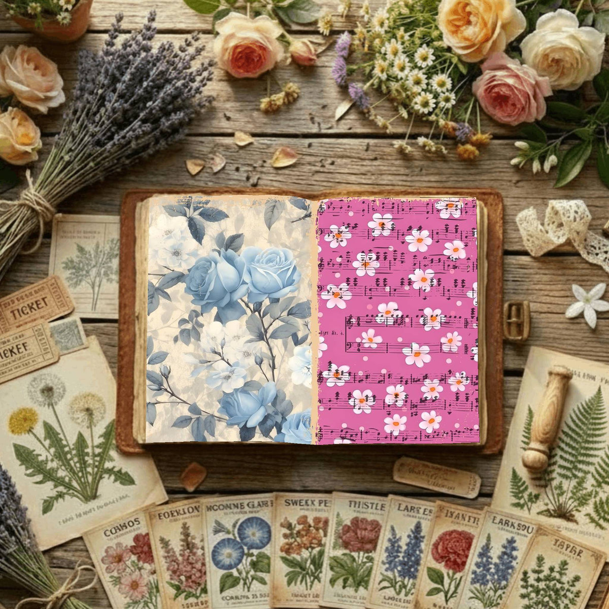 Floral Digital Papers