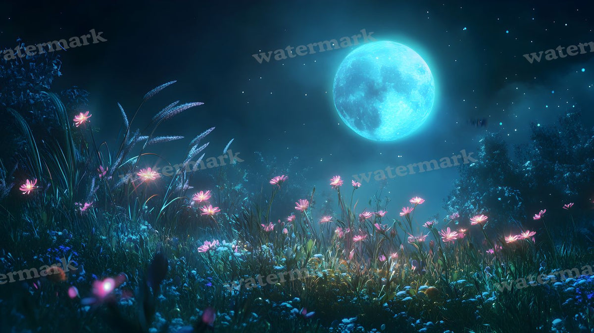 Moonlit Meadow Backdrop Images