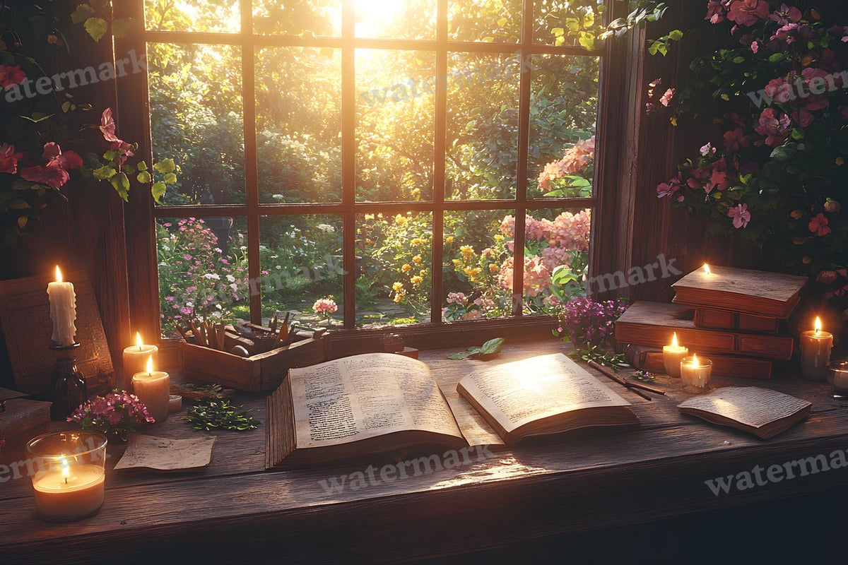 Witch’Study Desk Backdrop Images