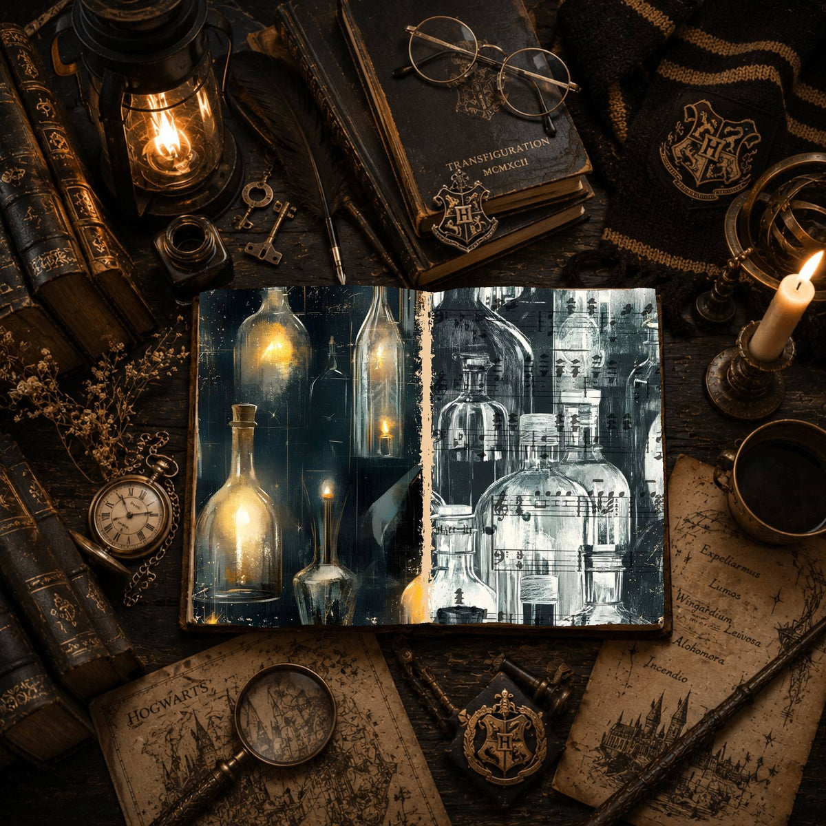 Witch printable junk journal paper, page preview 46