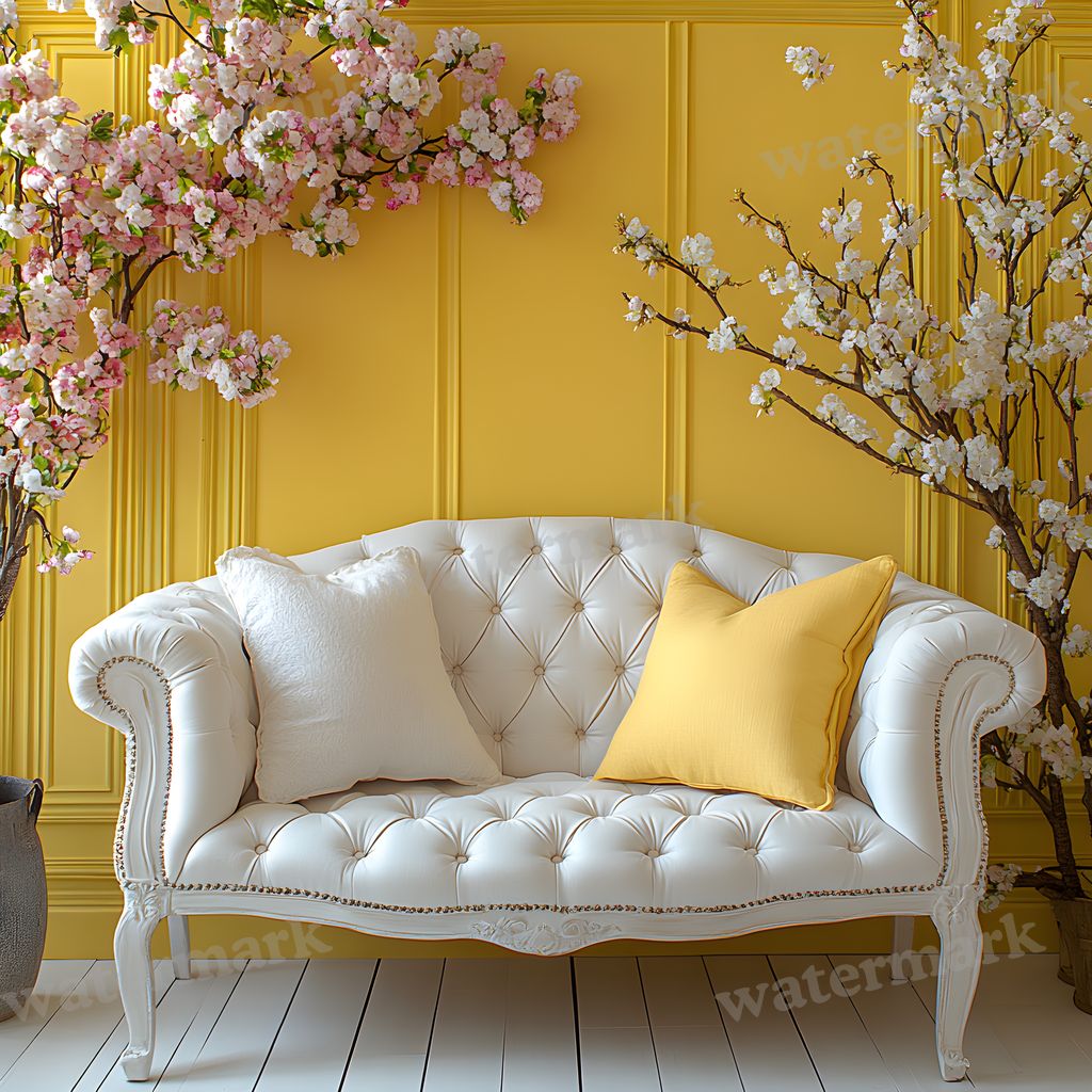 Yellow Pastel Room Backdrop Images