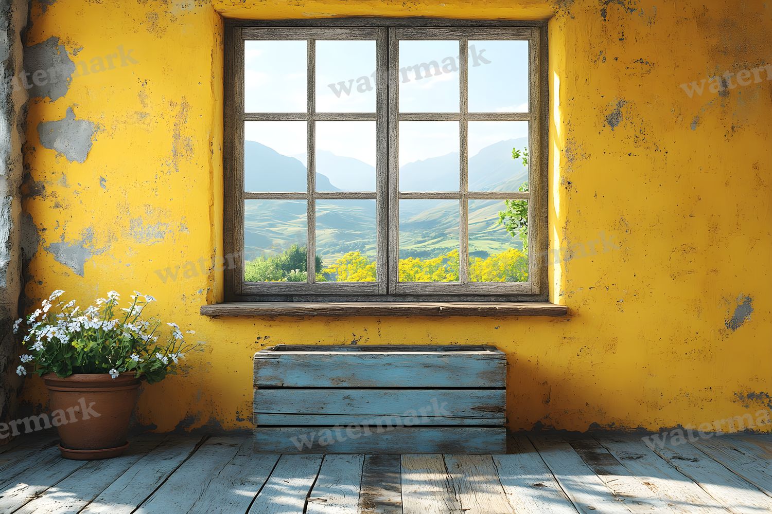 Yellow Vintage Room Backdrop Images