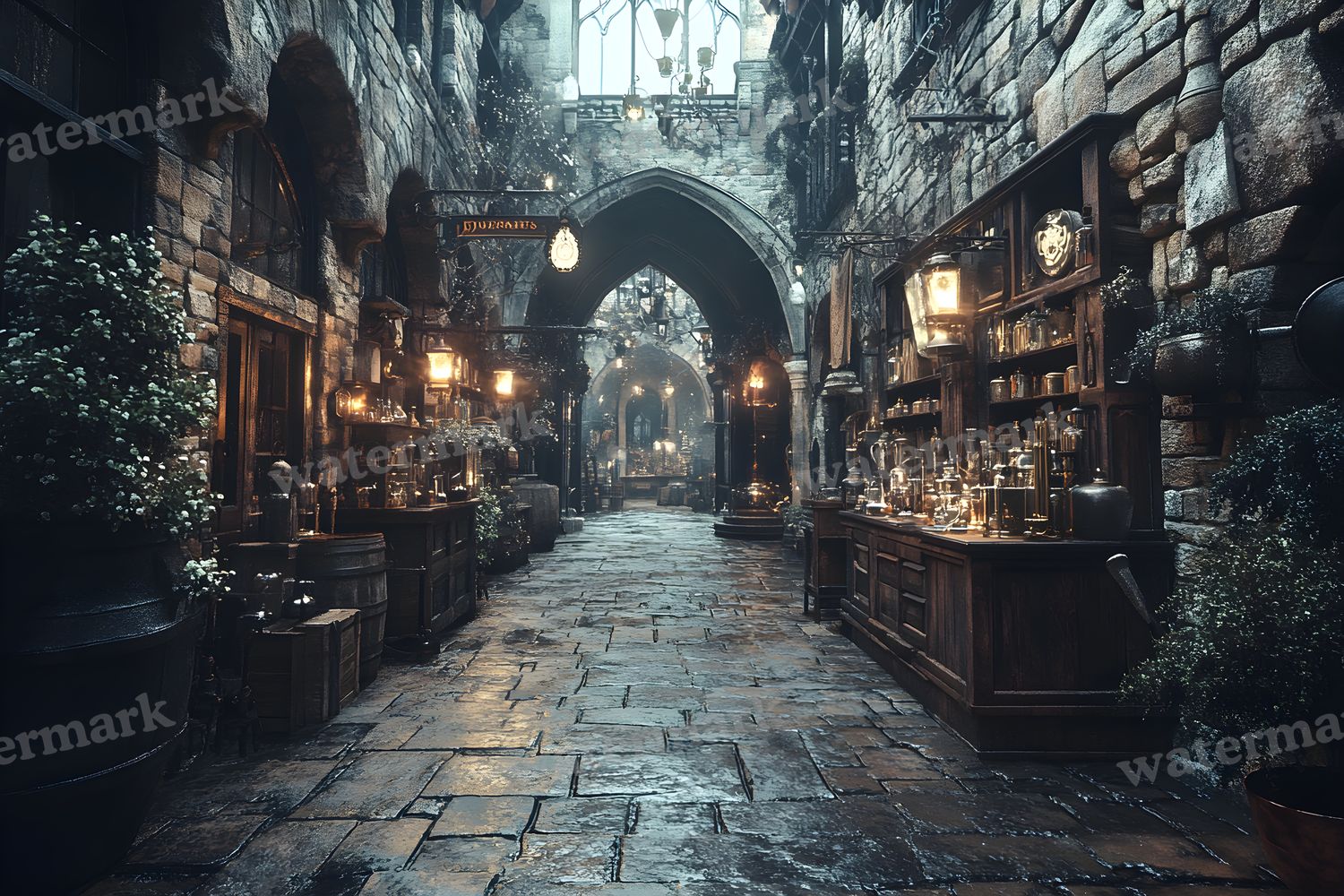 Alchemist Corner Study Backdrop Images