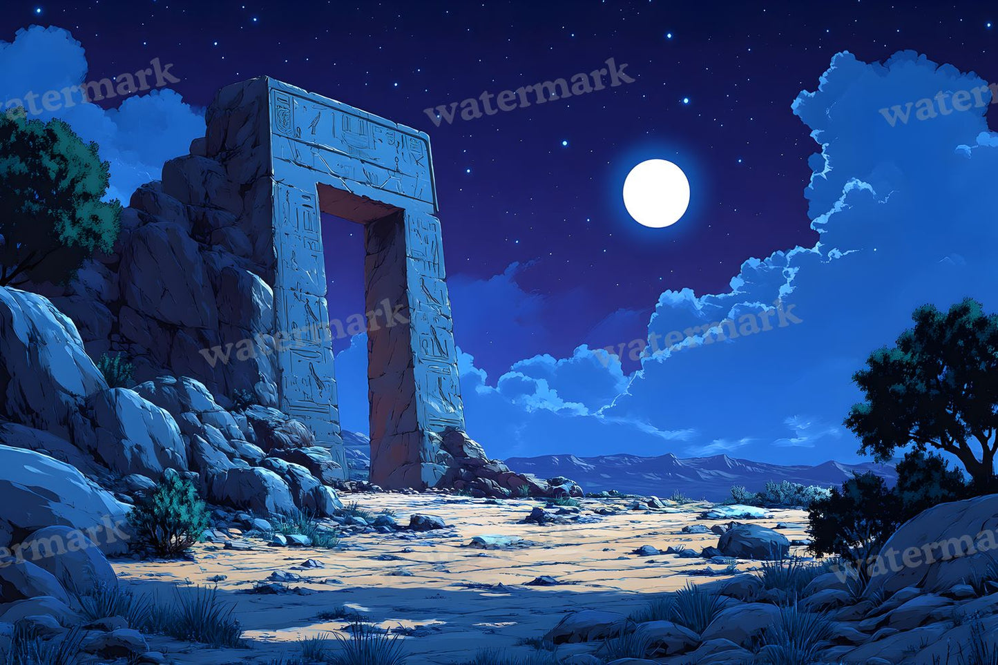 Ancient Egyptian Night Backdrop Images