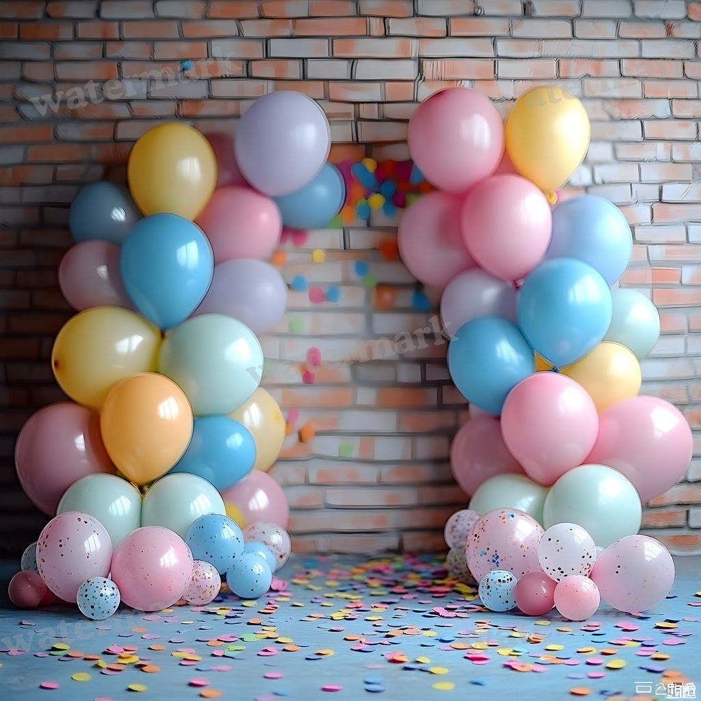 Rainbow Balloon Backdrop Images