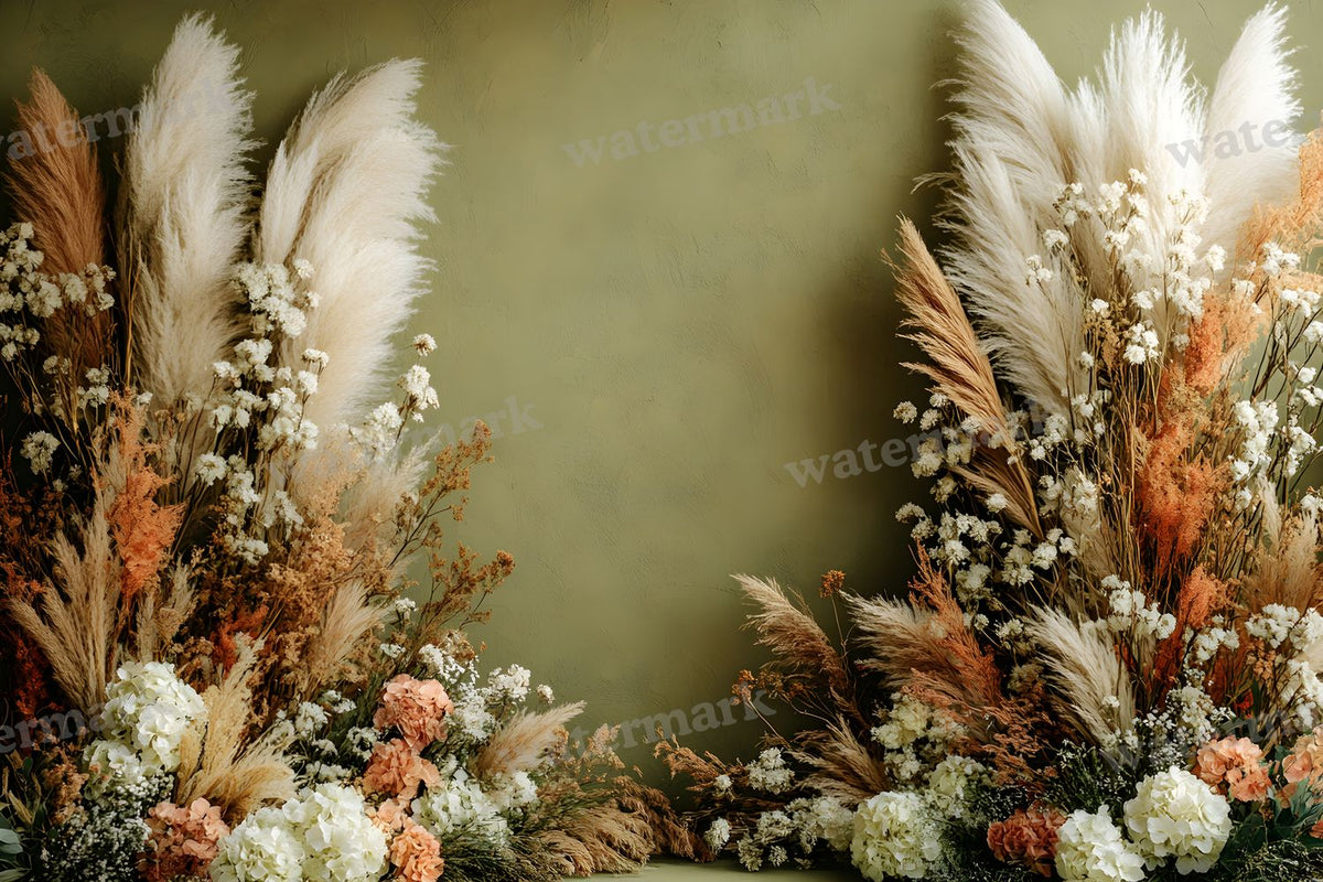 Boho Olive Arch Backdrop Images