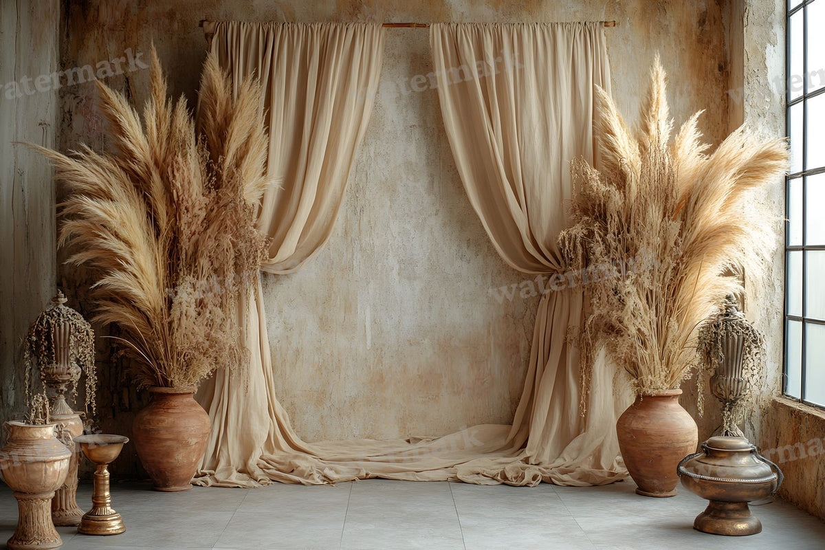 Boho Pampaarch Backdrop Images