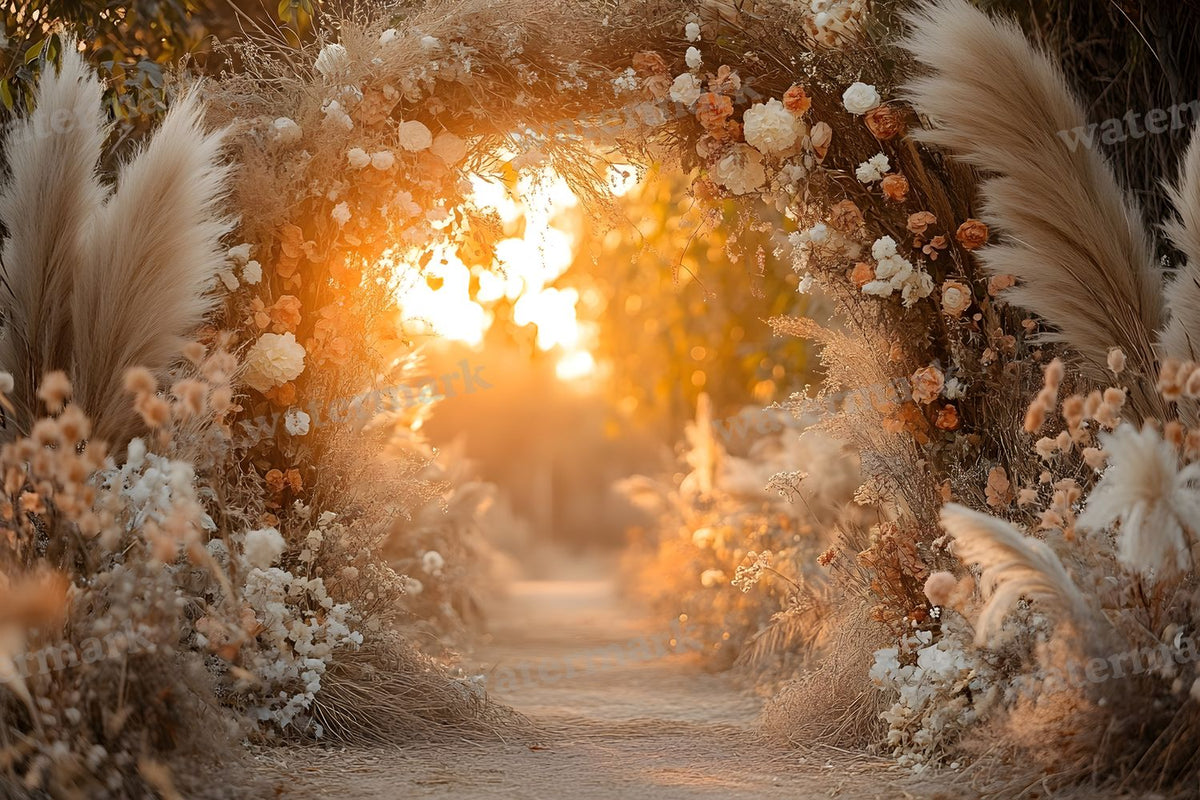 Boho Sunset Arch Backdrop Images
