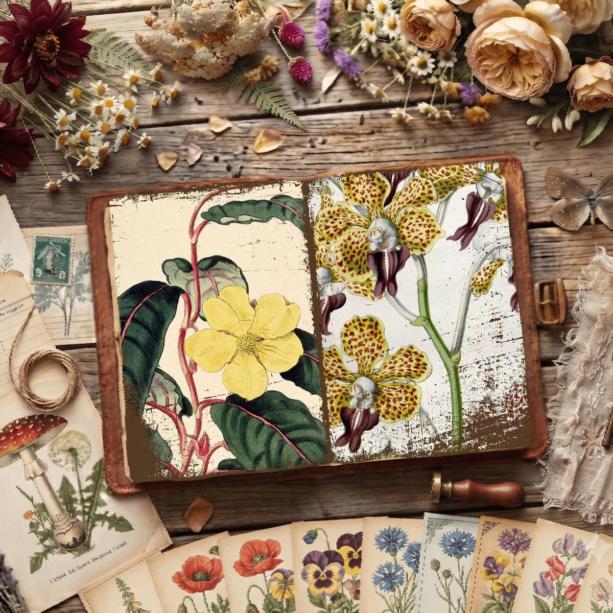Botanical Illustrations Digital Papers