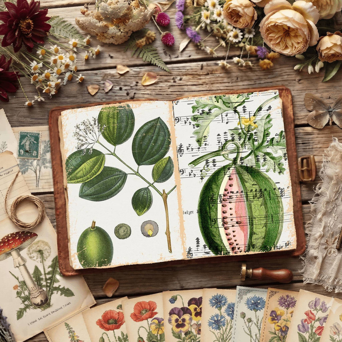 Botanical Illustrations Digital Papers