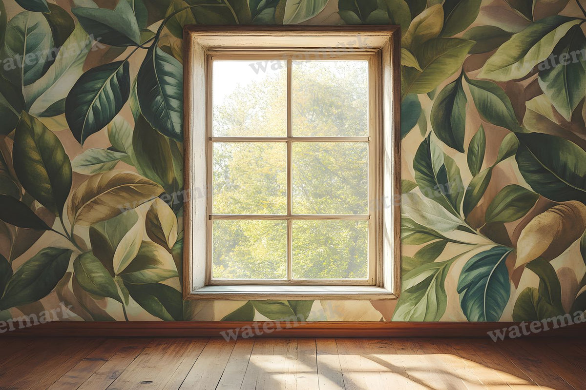 Botanical Window View Backdrop Images
