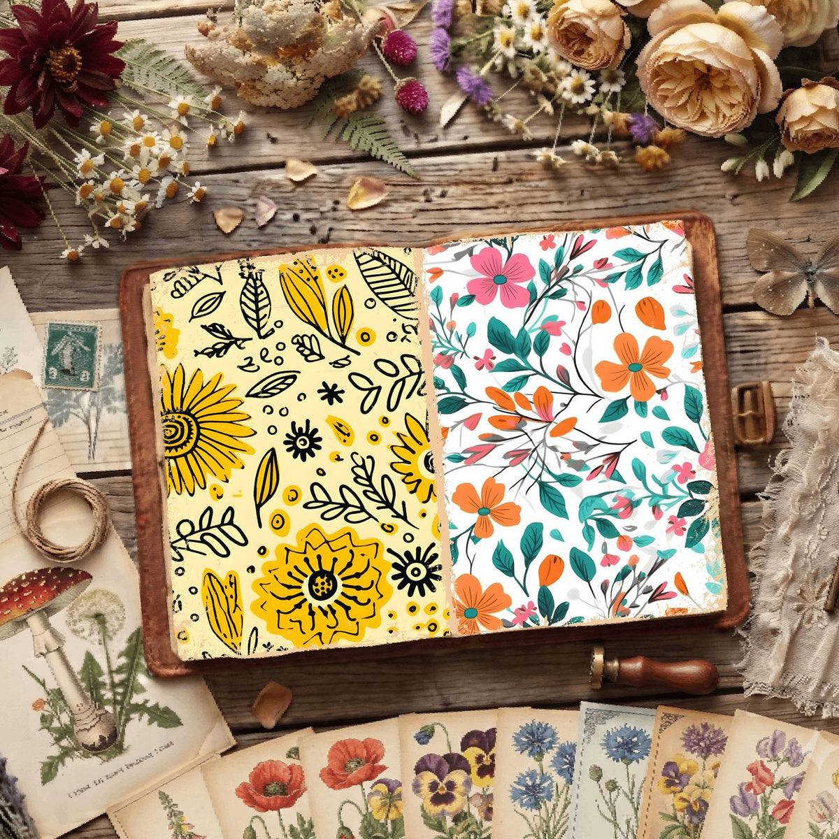 Floral Digital Papers