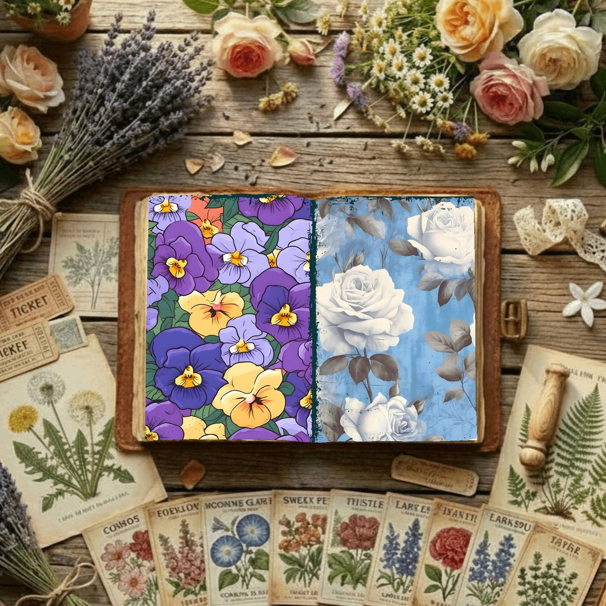 Floral Digital Papers