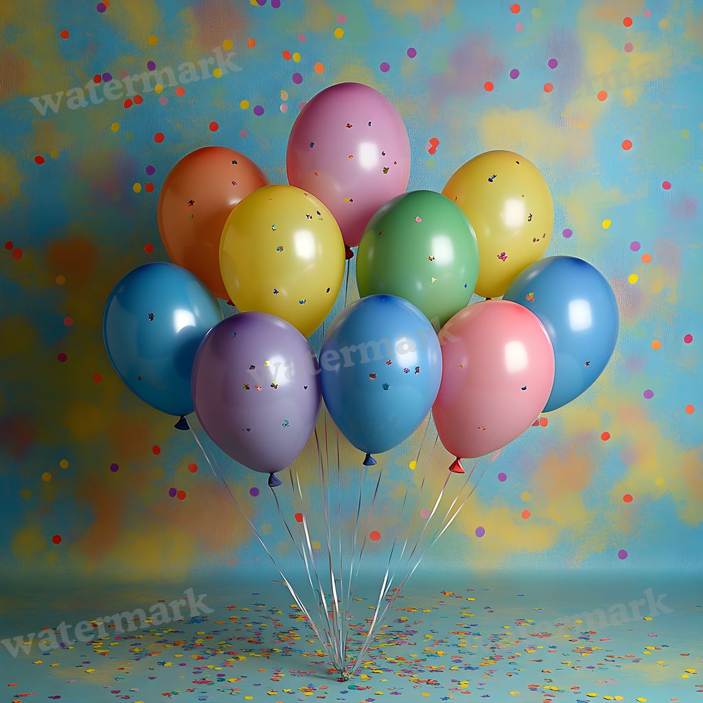 Rainbow Balloon Backdrop Images