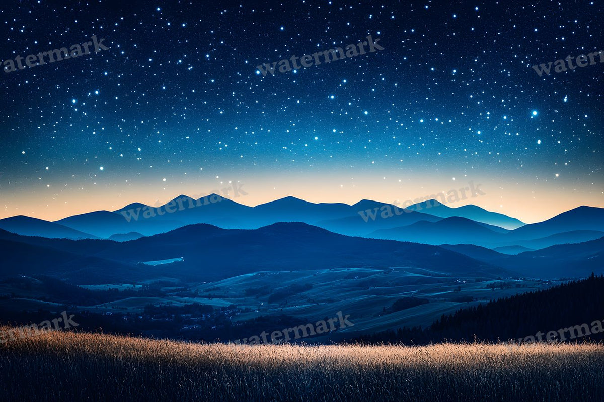 Starry Night digital photo backdrop for photo editing, preview 47