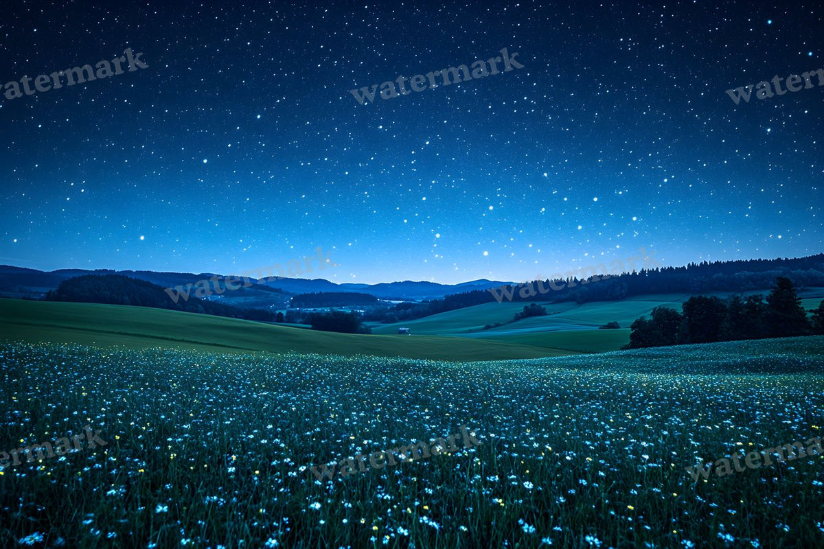 Starry Night digital photo backdrop for photo editing, preview 47