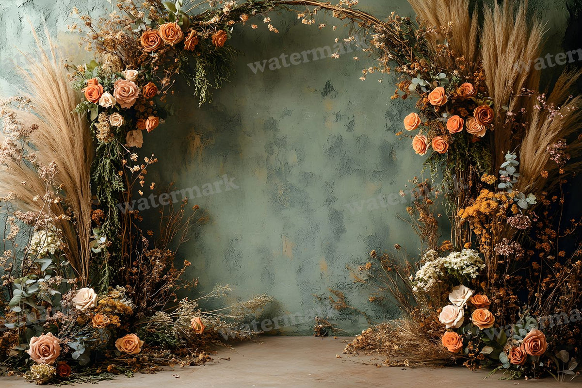 Boho Olive Arch Backdrop Images