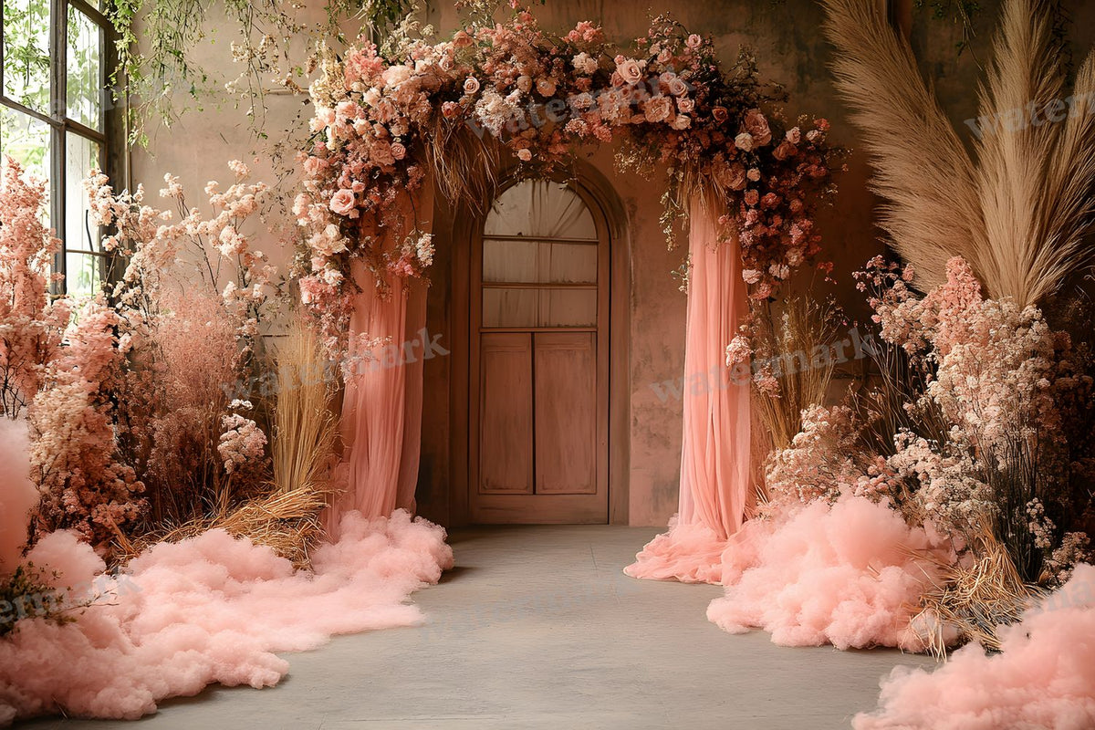 Boho Pink Arch Backdrop Images