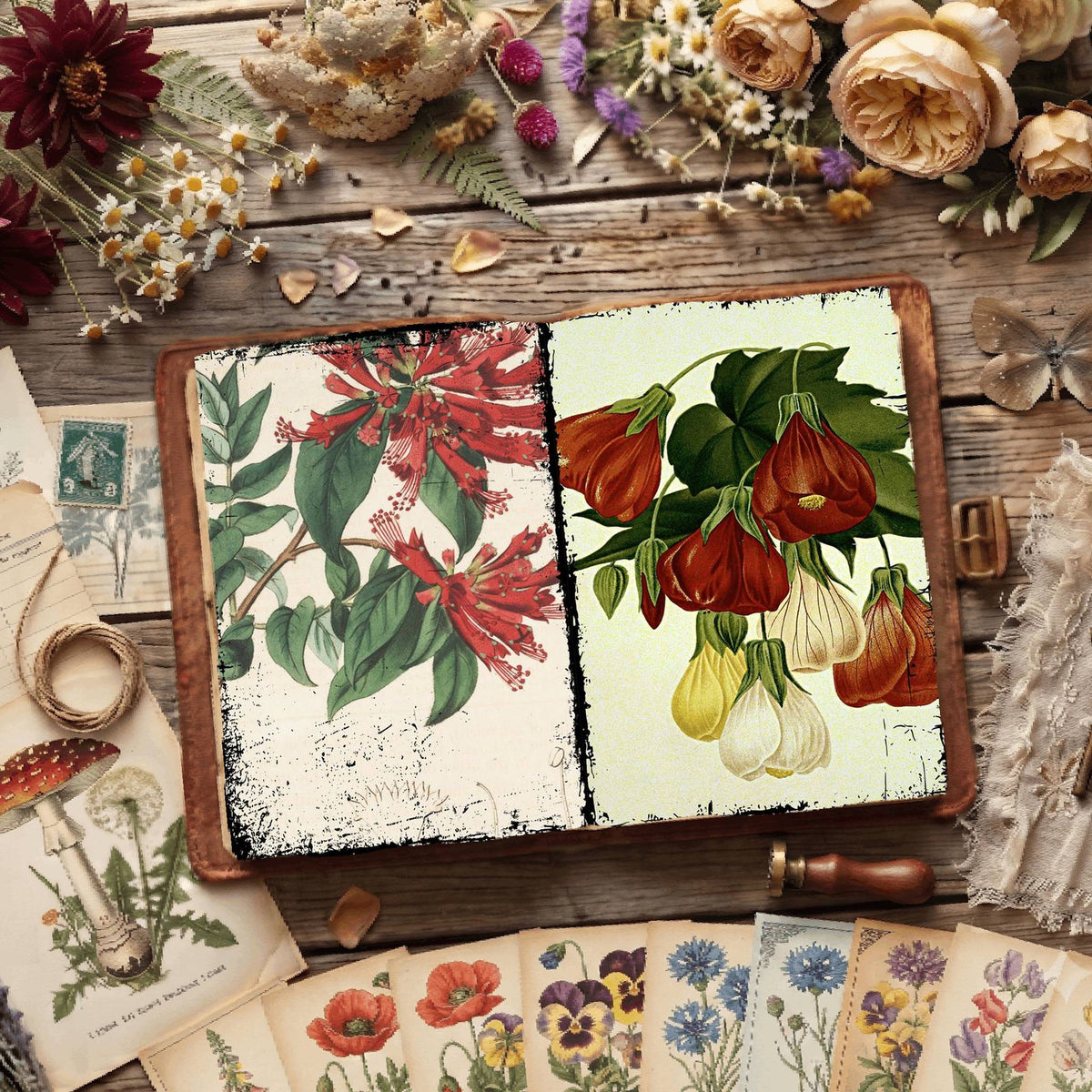 Botanical Illustrations Digital Papers