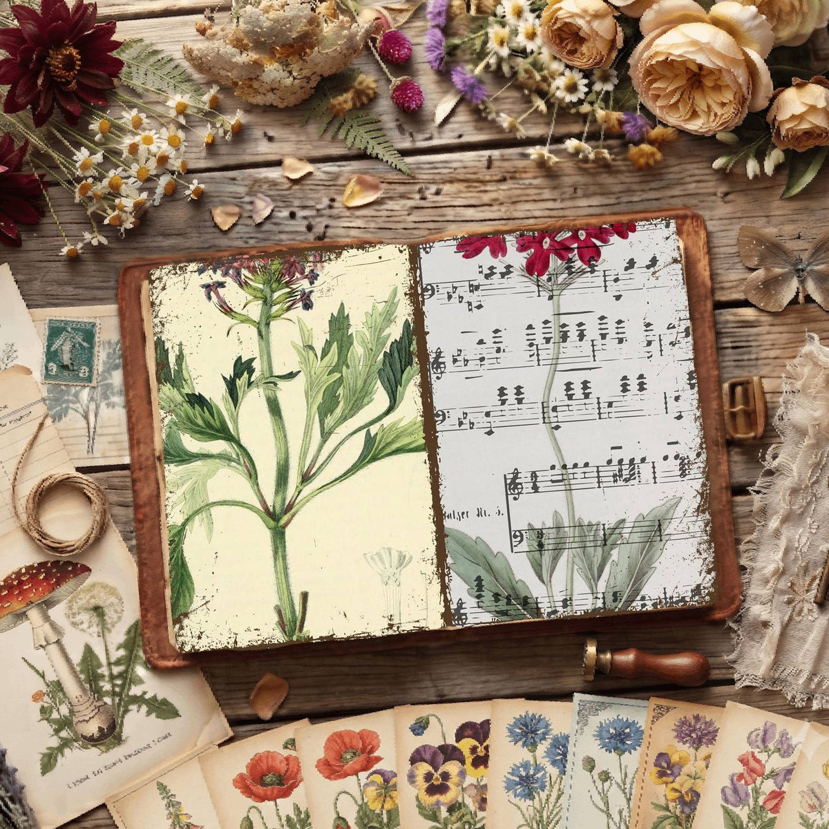 Botanical Illustrations Digital Papers