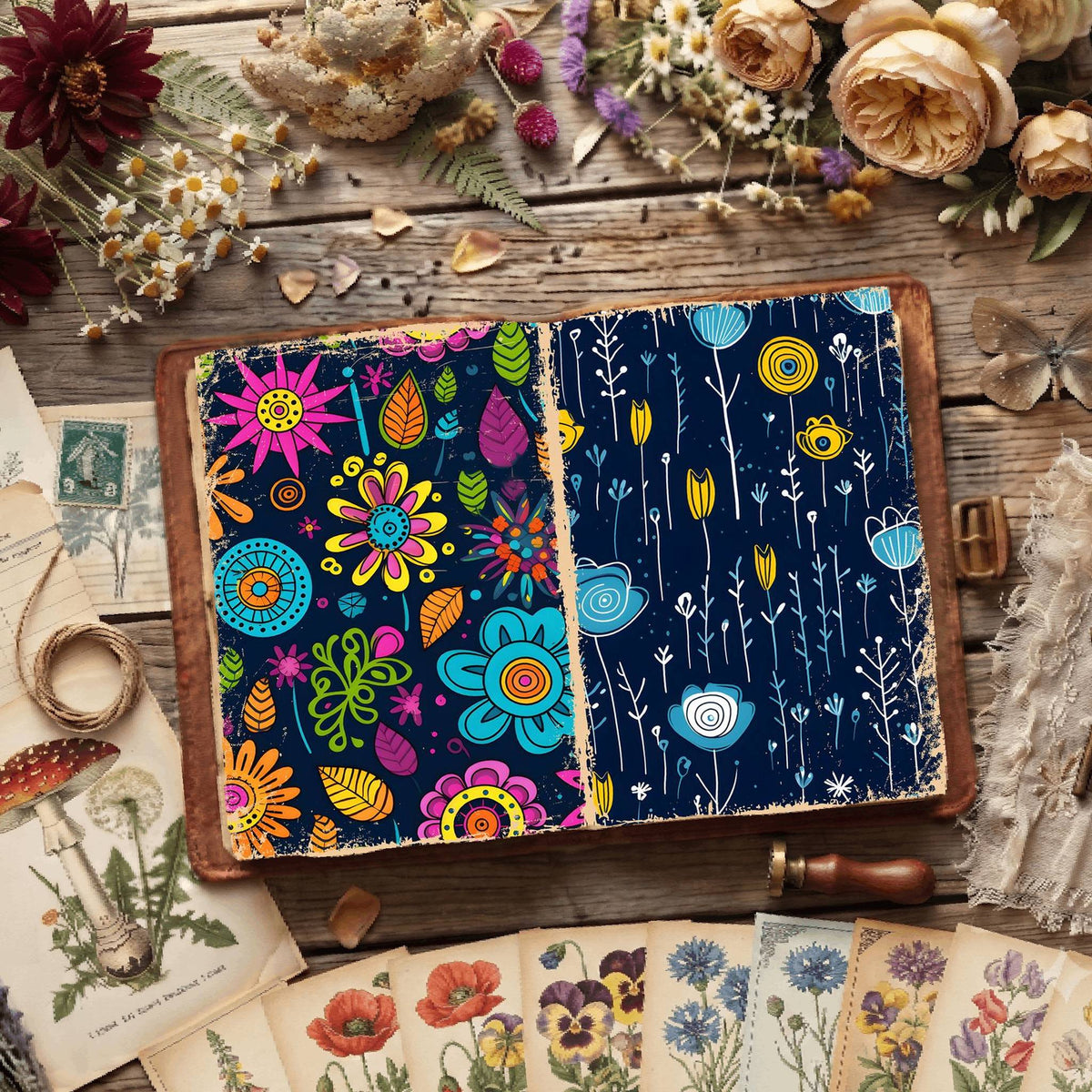Floral Digital Papers